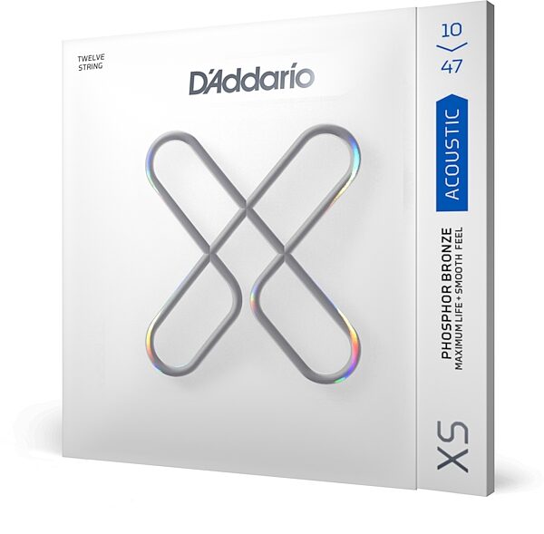 open zoom image for D'Addario XSAPB XS 12-String Acoustic Guitar String Pack, 10-47, Action Position Back