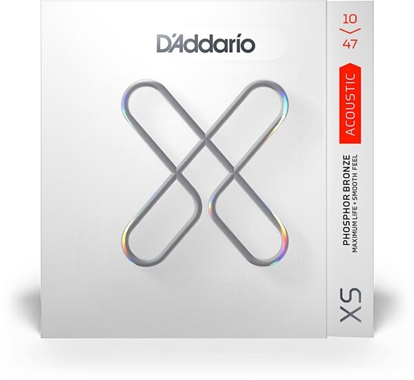 open zoom image for D'Addario XS Phosphor Bronze Acoustic Guitar Strings, 10-47, Action Position Back