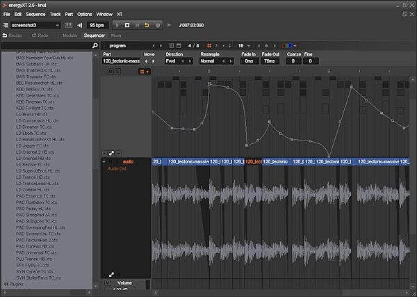 open zoom image for Behringer energyXT Music Production Software, Screenshot - Audio Slice