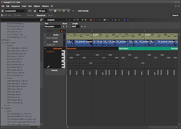 open zoom image for Behringer energyXT Music Production Software, Screenshot - Slices Drums