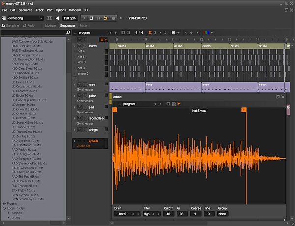 open zoom image for Behringer energyXT Music Production Software, Screenshot - Waveform View
