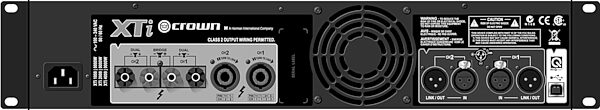 open zoom image for Crown XTi6000 Power Amplifier (6000 Watts), Rear