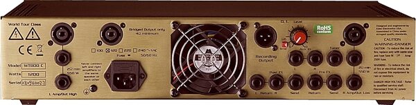 open zoom image for Eden WT800 World Tour Hybrid Bass Amplifier Head (2x440 Watts), Rear