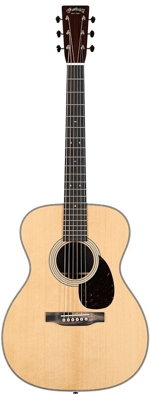 open zoom image for Martin OM-28E Modern Deluxe Orchestra Model Acoustic-Electric Guitar (with Case), New, Serial Number M2775609, Full Straight Front