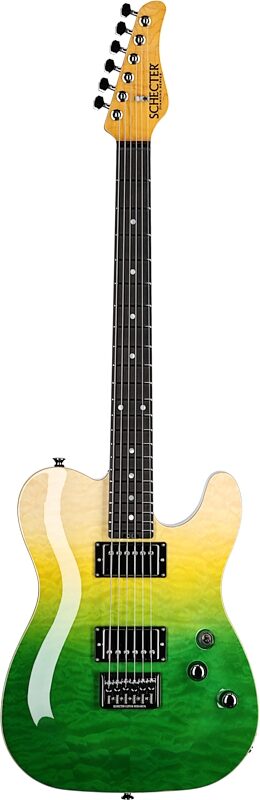 open zoom image for Schecter Japan PT Classic Electric Guitar (with Case), Caribbean Fade Burst, Serial Number J23-01011, Full Straight Front