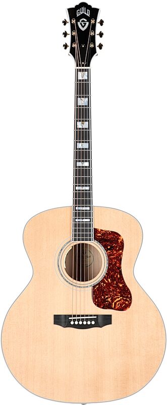 open zoom image for Guild F-55E Jumbo Maple Acoustic-Electric Guitar (with Case), Natural, Serial Number C240195, Full Straight Front