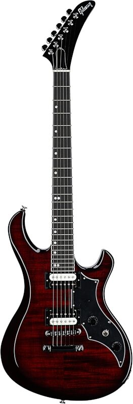 open zoom image for Gibson Victory Figured Top Electric Guitar (with Case), Wine Red, Serial Number 218040068, Full Straight Front