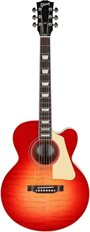 open zoom image for Gibson Les Paul Parlor Acoustic-Electric Guitar (with Case), Vintage Cherry Sunburst, Serial Number 20625034, Full Straight Front