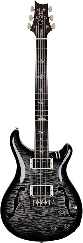 open zoom image for PRS Paul Reed Smith Hollowbody II Piezo Electric Guitar (with Case), Wraparound Smoke, Serial Number 0390897, Full Straight Front