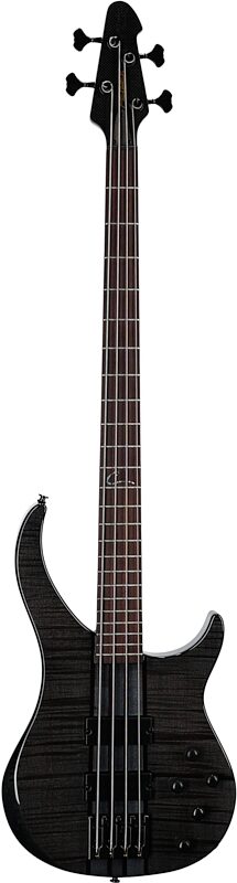 open zoom image for Peavey Cirrus 4 Flame Maple Electric Bass (with Case), Transparent Black, Serial Number 0ARCFB1000047, Full Straight Front