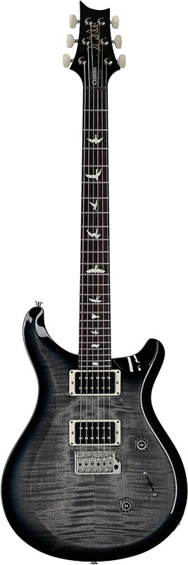 open zoom image for PRS Paul Reed Smith S2 Custom 24 Gloss Pattern Thin Electric Guitar (with Gig Bag), Faded Gray Black Blue Smokeburst, Serial Number S2083253, Full Straight Front