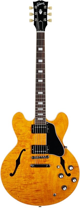 open zoom image for Gibson ES-335 Figured Electric Guitar (with Case), Honey Amber, Serial Number 219550153, Full Straight Front