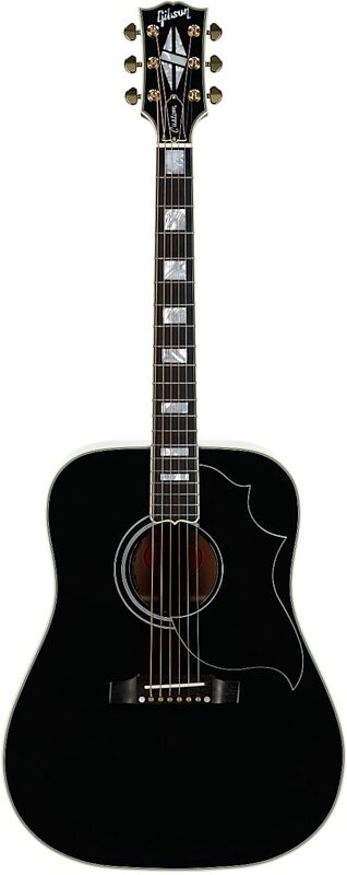 open zoom image for Gibson Hummingbird Custom Acoustic-Electric Guitar (with Case), Ebony, Serial Number 21615033, Full Straight Front