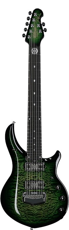 open zoom image for Ernie Ball Music Man Majesty 7 Electric Guitar, 7-String (with Case), Malachite, Serial Number M019637, Full Straight Front