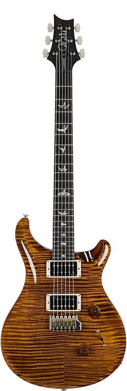 open zoom image for PRS Paul Reed Smith Custom 24 10-Top Electric Guitar with Case, Black Gold, Serial Number 0407459, Full Straight Front