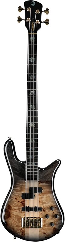 open zoom image for Spector Euro 4 Custom Electric Bass (with Gig Bag), Natural Black Burst, Serial Number ]C121NB23276, Full Straight Front