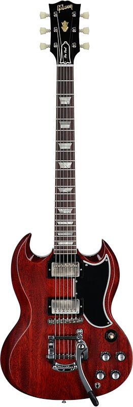open zoom image for Gibson Custom Shop 1961 Les Paul SG Standard Reissue Electric Guitar (with Case), Cherry, Serial Number 504061, Full Straight Front