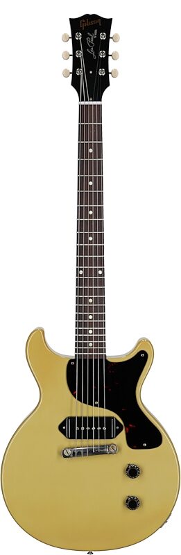 open zoom image for Gibson Custom 1958 Les Paul Junior Double Cut Reissue Electric Guitar (with Case), TV Yellow, Serial Number 85989, Full Straight Front