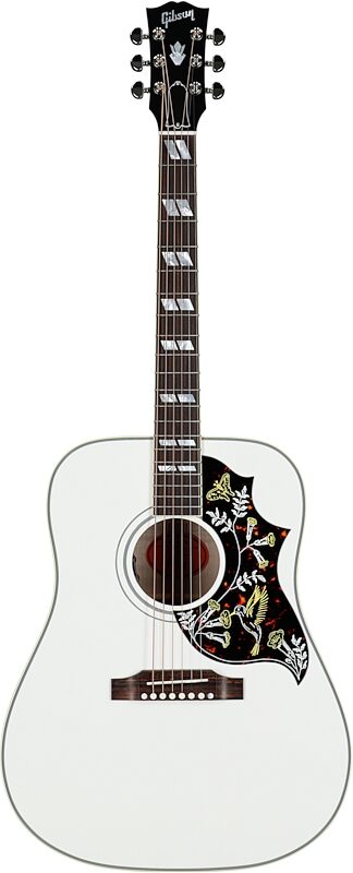 open zoom image for Gibson Limited Edition Hummingbird Maple Acoustic-Electric (with Case), Alpine White, Serial Number 23015065, Full Straight Front