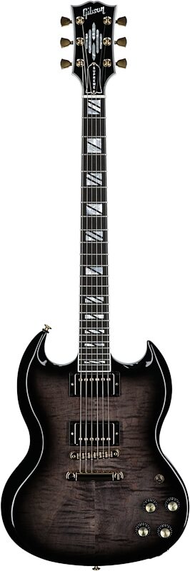 open zoom image for Gibson SG Supreme Electric Guitar (with Case), Ebony Burst, Serial Number 223150101, Full Straight Front