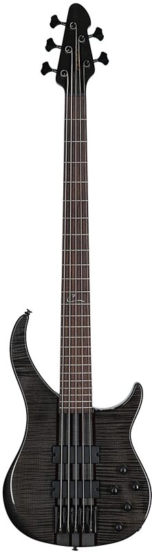 open zoom image for Peavey Cirrus 5 Flame Maple Electric Bass, 5-String (with Case), Transparent Black, Serial Number 0ARCFD2200099, Full Straight Front