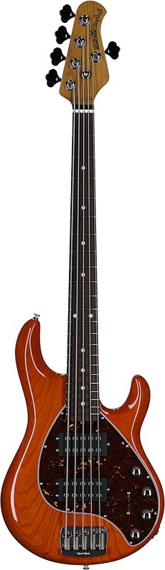 open zoom image for Ernie Ball Music Man StingRay 5 Special HH Electric Bass (with Case), Translucent Orange, Rosewood Fretboard, Serial Number K10330, Full Straight Front