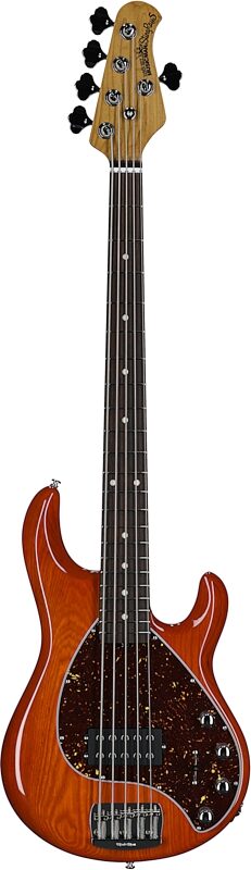 open zoom image for Ernie Ball Music Man StingRay 5 Special Electric Bass, 5-String (with Case), Translucent Orange, Rosewood Fretboard, Serial Number K11475, Full Straight Front