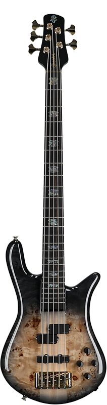 open zoom image for Spector Euro 5 Custom Bass Guitar (with Gig Bag), Natural Black Burst Gloss, Serial Number ]C121NB23672, Full Straight Front