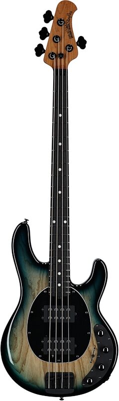 open zoom image for Ernie Ball Music Man StingRay Special HH Electric Bass (with Case), Mean Blue Burst, Ebony Fretboard, Serial Number K11277, Full Straight Front