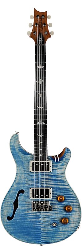 open zoom image for PRS Paul Reed Smith DGT Semi-Hollow Birds Electric Guitar (with Case), Faded Blue Jean, Serial Number 0420510, Full Straight Front