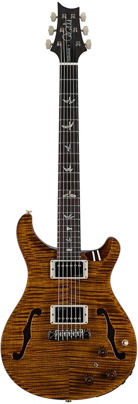 open zoom image for PRS Paul Reed Smith Hollowbody II Piezo 10-Top Electric Guitar (with Case), Black Gold, Serial Number 0416933, Full Straight Front