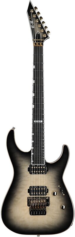 open zoom image for ESP E-II MIIQM Electric Guitar (with Case), Black Natural Burst, B-Stock, Serial Number ES5483253, Full Straight Front