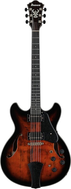 open zoom image for Ibanez ASH300 Artstar Hollowbody Electric Guitar (with Case), Tobacco Brown, Serial Number 21PW25120546, Full Straight Front