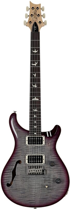 open zoom image for PRS Paul Reed Smith CE 24 Semi-Hollowbody Electric Guitar (with Gig Bag), Faded Gray Black Purple Burst, Serial Number 0424991, Full Straight Front