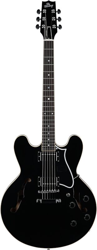open zoom image for Heritage Standard H-535 Semi-Hollowbody Electric Guitar (with Case), Ebony, Serial Number 1260833, Full Straight Front