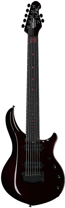 open zoom image for Ernie Ball Music Man Majesty 7 Premium Select Electric Guitar, 7-String, Carnelian Red, Black Hardware, Serial Number M021616, Full Straight Front