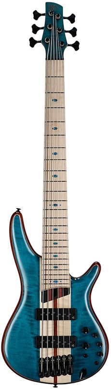 open zoom image for Ibanez SR1426 Premium Bass, 6-String (with Gig Bag), Caribbean Green, Serial Number 250200398, Full Straight Front