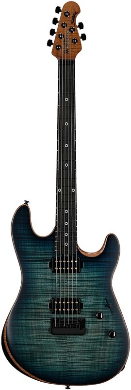 open zoom image for Ernie Ball Music Man Rabea Massaad Sabre Electric Guitar (with Case), Carian Burst, Ebony Fretboard, Serial Number S13898, Full Straight Front
