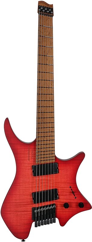 open zoom image for Strandberg Boden Original Series N2.7 Electric Guitar, 7-String, Sunset Coral Burst Satin, Serial Number C2508783, Full Straight Front