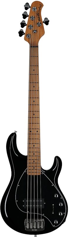 open zoom image for Ernie Ball Music Man StingRay 5 Special Electric Bass, 5-String (with Case), Black, Maple Fretboard, Serial Number K11788, Full Straight Front