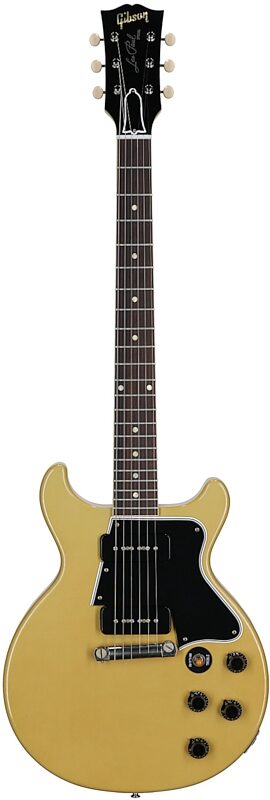 open zoom image for Gibson Custom 1960 Les Paul Special Double Cut Electric Guitar (with Case), TV Yellow, Serial Number 06095, Full Straight Front