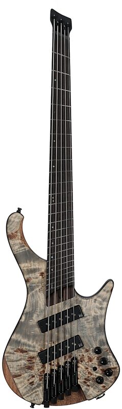 open zoom image for Ibanez EHB1505MS Bass Guitar, 5-String (with Gig Bag), Black Ice Flat, Serial Number I240311786, Full Straight Front