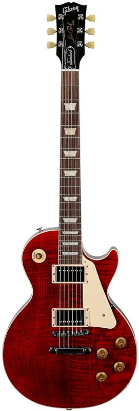 open zoom image for Gibson Les Paul Standard 50s Custom Color Electric Guitar, Figured Top (with Case), Cherry, Serial Number 211460175, Full Straight Front