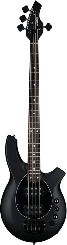 open zoom image for Sterling by Music Man Bongo Electric Bass, Stealth Black, Rosewood Fretboard, Full Straight Front