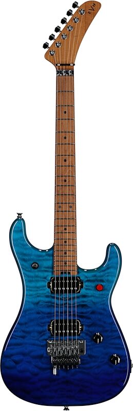 open zoom image for EVH Eddie Van Halen 5150 Series DX QM Electric Guitar, with Baked Maple Fingerboard (and Gig Bag), Pacific Drift, Full Straight Front
