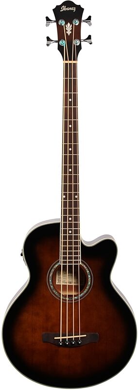 open zoom image for Ibanez AEB10E Acoustic-Electric Bass, Dark Violin Sunburst, Full Straight Front