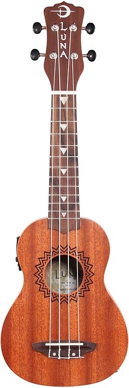 open zoom image for Luna Soprano Vintage Mahogany Ukulele, New, Full Straight Front