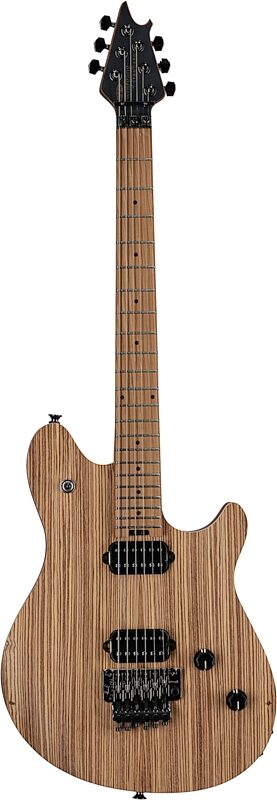 open zoom image for EVH Eddie Van Halen WG Wolfgang Standard Exotic Electric Guitar, with Maple Fingerboard, Zebrawood Natural, Full Straight Front