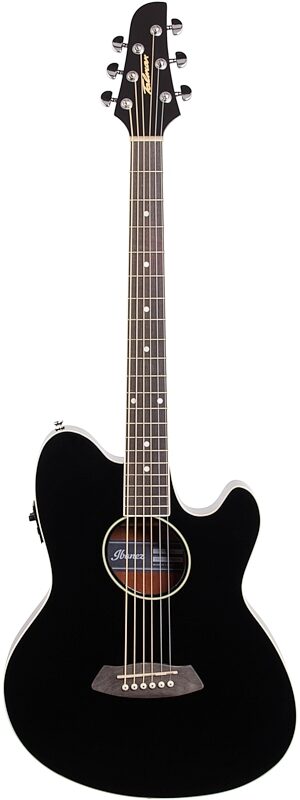 open zoom image for Ibanez TCY10E Talman Cutaway Acoustic-Electric Guitar, Black, Full Straight Front