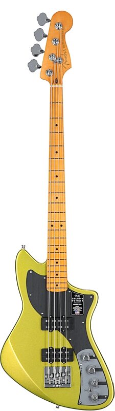 open zoom image for Fender American Ultra II Meteora Electric Bass, Maple Fingerboard (with Case), Solar Flare, Full Straight Front